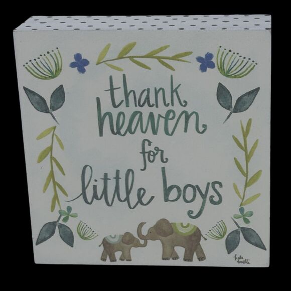 Thank Heaven for Little Boys, Box Sign - Picture 1 of 5